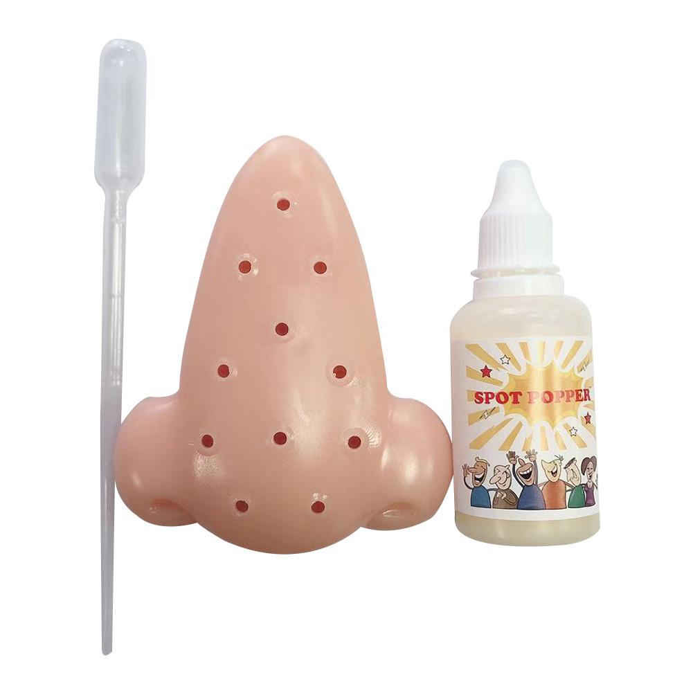 Jouet Anti Stress Bouton Percage Avec Pince - Extraction Points Noirs, Jouet Décompression Soulagement Anxiété (Noir)
