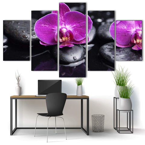 Tableau jardin zen fleurs orchidée - Achat de tableaux zen Tableau jardin zen fleurs orchidée - Achat de tableaux zen
